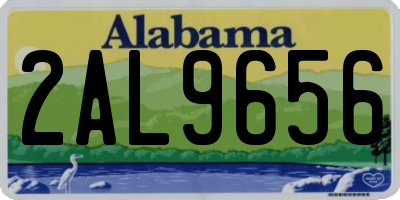 AL license plate 2AL9656