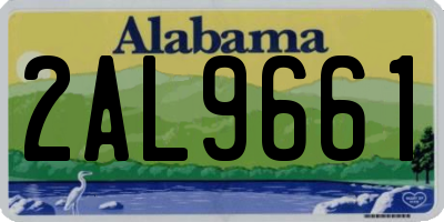 AL license plate 2AL9661