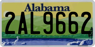 AL license plate 2AL9662