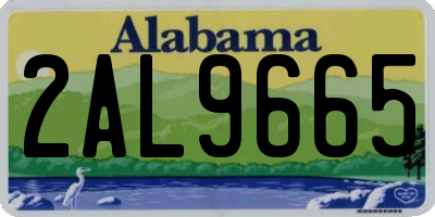 AL license plate 2AL9665