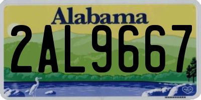 AL license plate 2AL9667