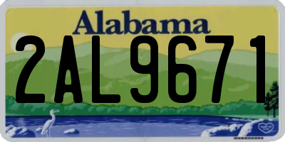 AL license plate 2AL9671