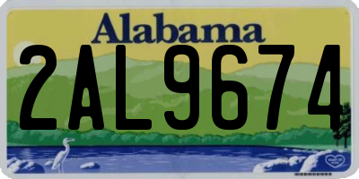 AL license plate 2AL9674