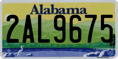 AL license plate 2AL9675