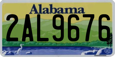 AL license plate 2AL9676