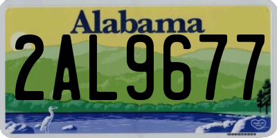 AL license plate 2AL9677