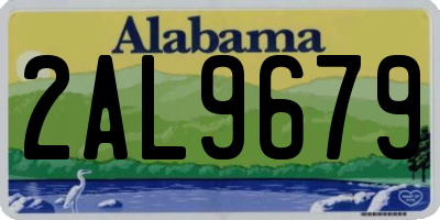 AL license plate 2AL9679