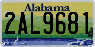 AL license plate 2AL9681
