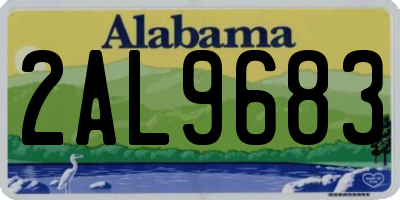 AL license plate 2AL9683