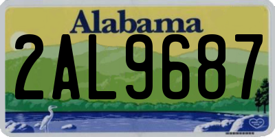 AL license plate 2AL9687