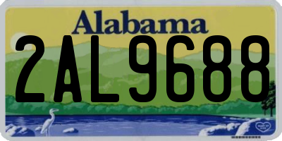 AL license plate 2AL9688
