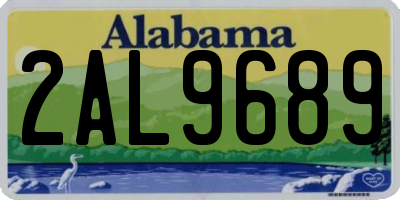 AL license plate 2AL9689