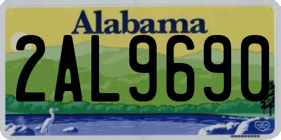 AL license plate 2AL9690