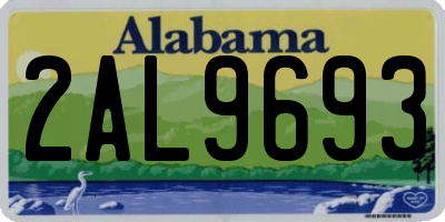 AL license plate 2AL9693
