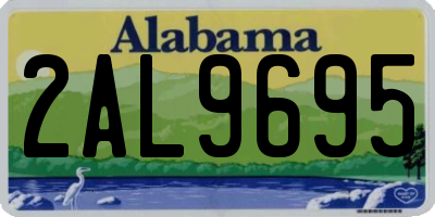 AL license plate 2AL9695