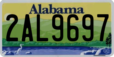 AL license plate 2AL9697
