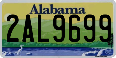 AL license plate 2AL9699