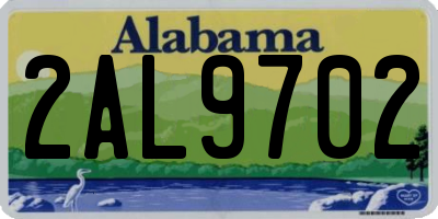 AL license plate 2AL9702