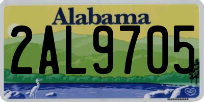 AL license plate 2AL9705