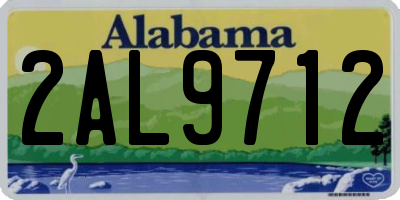 AL license plate 2AL9712