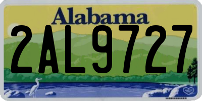AL license plate 2AL9727
