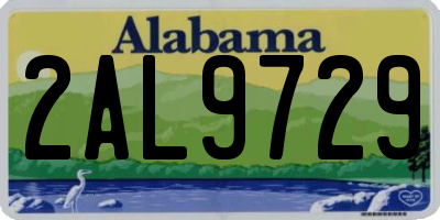 AL license plate 2AL9729