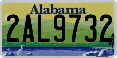 AL license plate 2AL9732