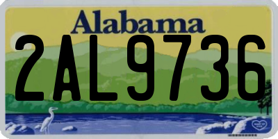 AL license plate 2AL9736