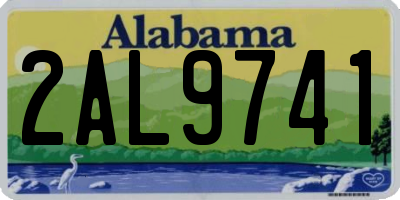AL license plate 2AL9741