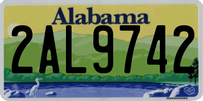 AL license plate 2AL9742