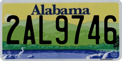 AL license plate 2AL9746
