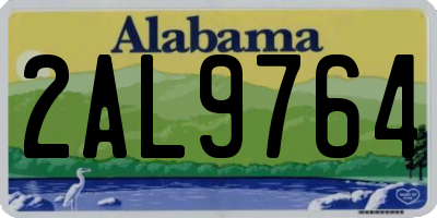 AL license plate 2AL9764