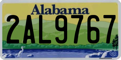 AL license plate 2AL9767