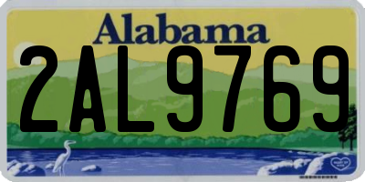 AL license plate 2AL9769
