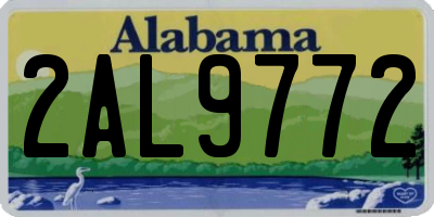 AL license plate 2AL9772