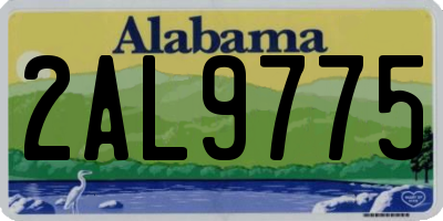 AL license plate 2AL9775