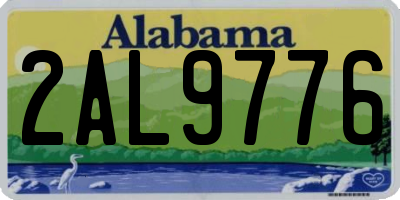 AL license plate 2AL9776