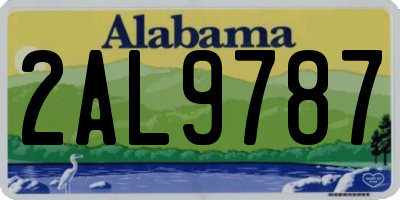 AL license plate 2AL9787