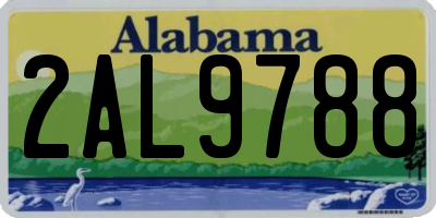 AL license plate 2AL9788