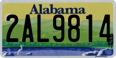 AL license plate 2AL9814