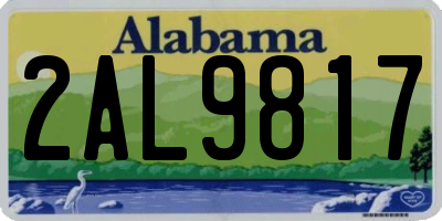 AL license plate 2AL9817