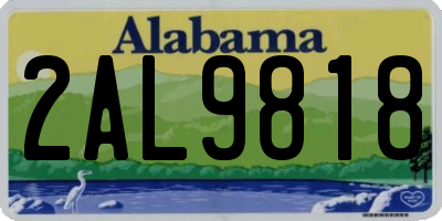 AL license plate 2AL9818