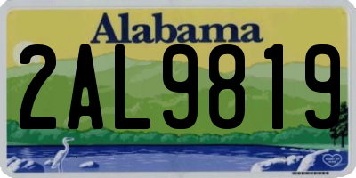 AL license plate 2AL9819