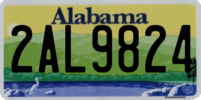 AL license plate 2AL9824