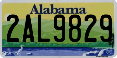 AL license plate 2AL9829