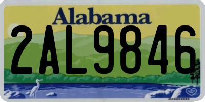 AL license plate 2AL9846