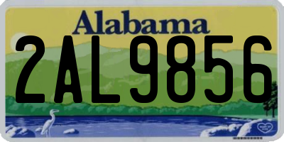 AL license plate 2AL9856