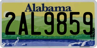 AL license plate 2AL9859