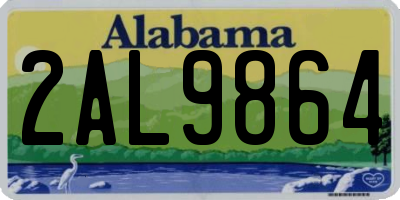 AL license plate 2AL9864