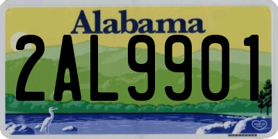 AL license plate 2AL9901